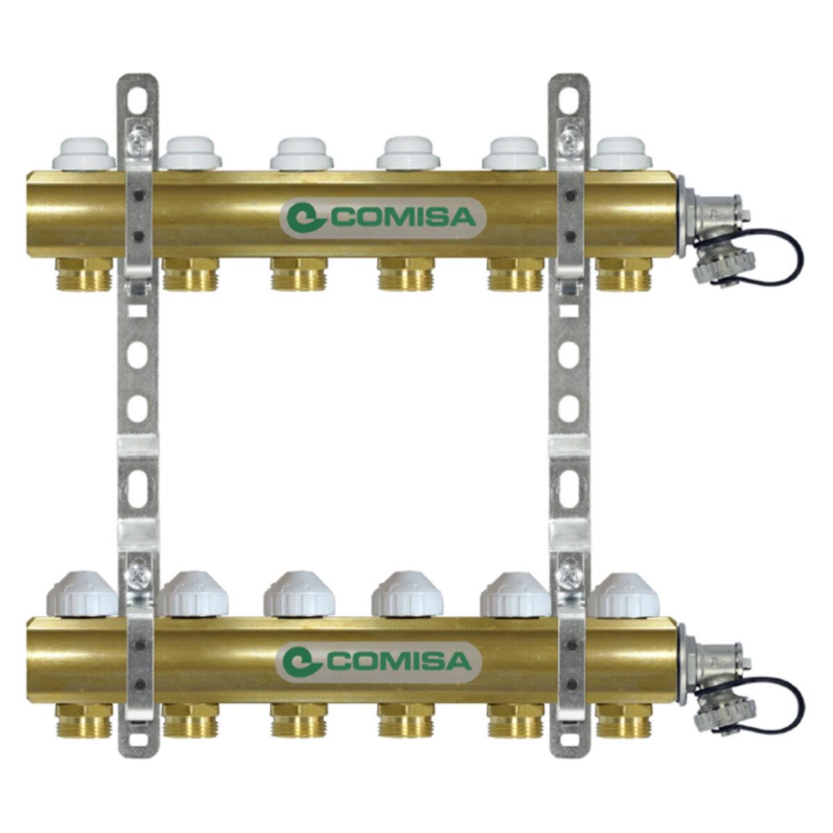 Распределитель для отопления COMISA 3/4" 8 выходов без расходомеров (TK-88.10.528)