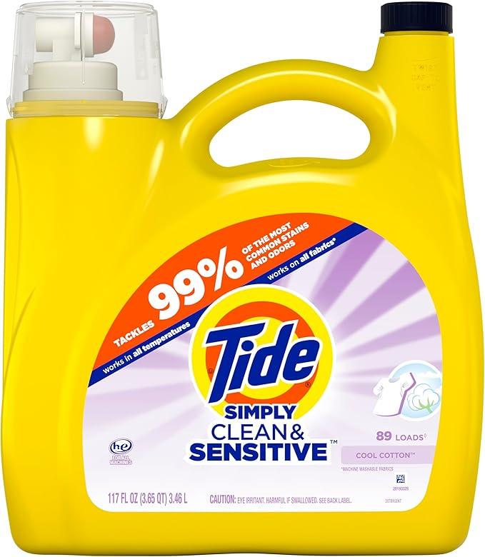 Порошок для прання рідкий Tide Simply Clean & Sensitive із прохолодним ароматом бавовни 89 завантажень