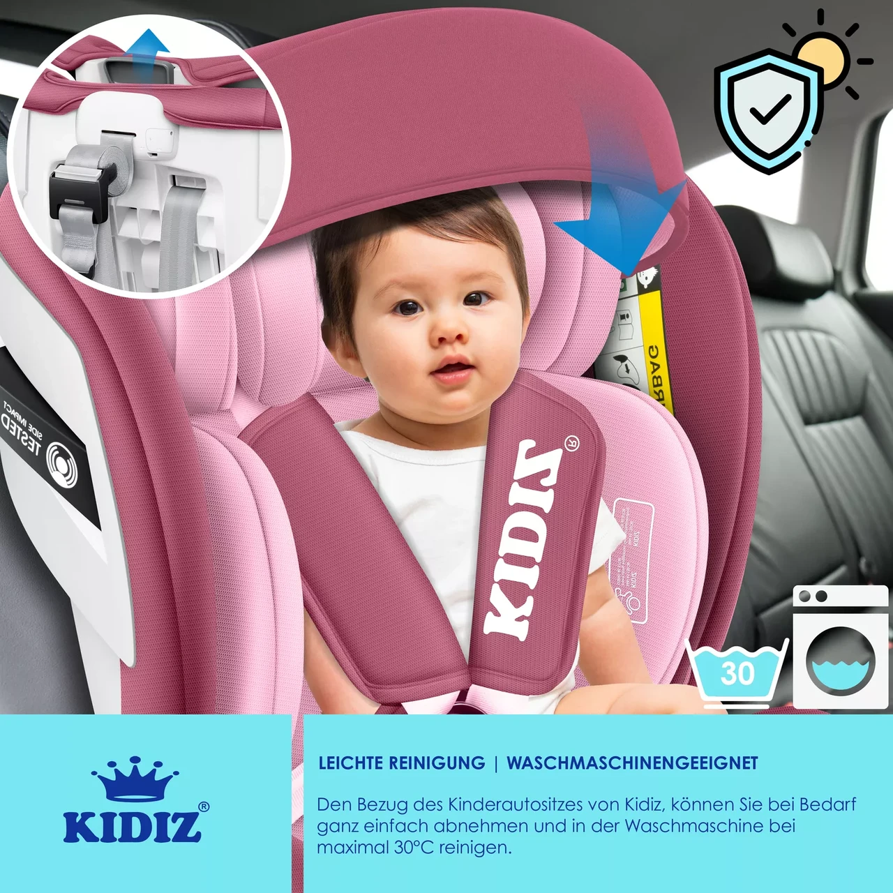 Автокресло детское KIDIZ 0-36 кг с ISOFIX 360° - фото 5 Автокресло детское KIDIZ 0-36 кг с ISOFIX 360° - фото 5