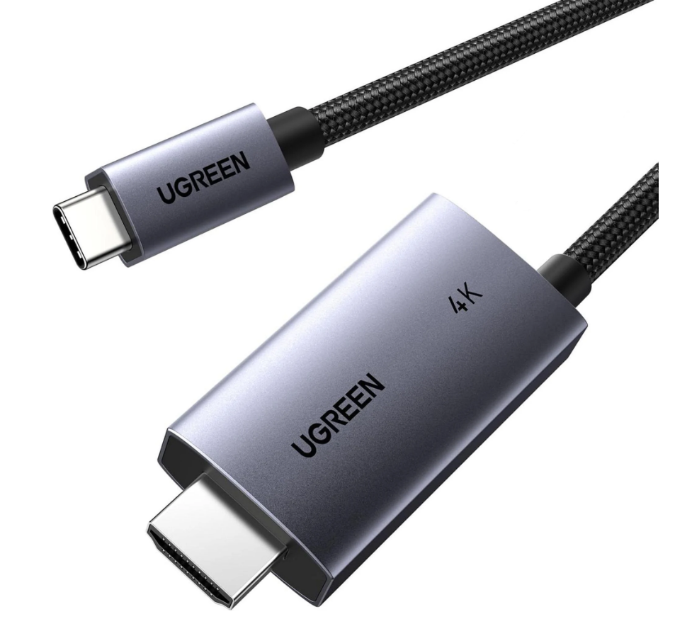 Кабель USB-C на HDMI Ugreen CM675 4K 60Гц PD 100 Вт 2 м Сірий (65020)