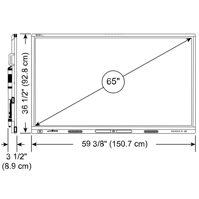 Інтерактивна панель Smart Technologies MX265-V5 дисплей 65" Android 13/NFC 8 64/576 Gb (tf177) - фото 8