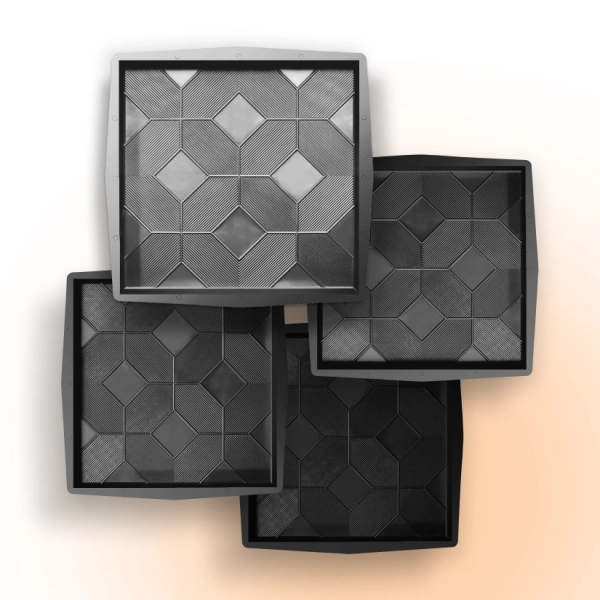 Форми для тротуарної плитки Верес-2007 Каштан 500х500 мм 4 шт. (1230104-3312) - фото 1 Форми для тротуарної плитки Верес-2007 Каштан 500х500 мм 4 шт. (1230104-3312) - фото 1