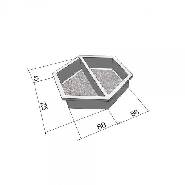 Форми для тротуарної плитки Верес-2007 Шестигранник половинки поздовжні 45 мм (11704-2671) - фото 2 Форми для тротуарної плитки Верес-2007 Шестигранник половинки поздовжні 45 мм (11704-2671) - фото 2