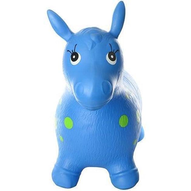 Детский резиновый Ослик прыгунок MS 0372 Синий (MS 0372-4/8,08)