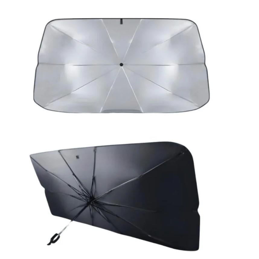 Парасолька сонцезахисна автомобільна на лобове скло 133x75 см Чорний/Срібний (MX-00009449) - фото 8 Парасолька сонцезахисна автомобільна на лобове скло 133x75 см Чорний/Срібний (MX-00009449) - фото 8