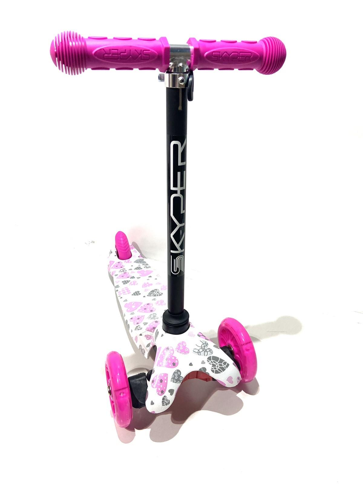 Самокат трехколесный Skyper MINI PU 120 мм Розовый (112-40103)
