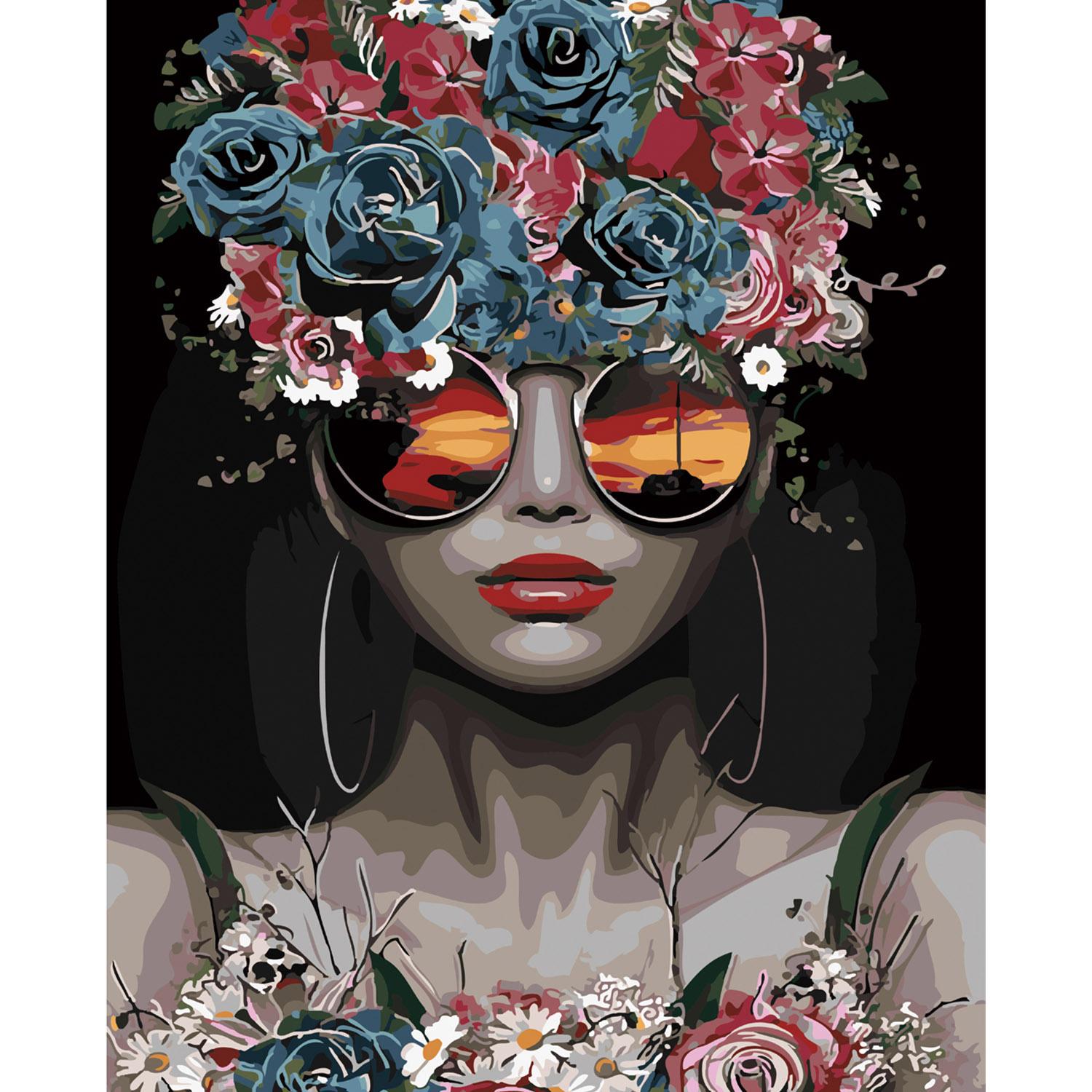 Картина по номерам Strateg Закат в очках 40х50 см (SY6169)