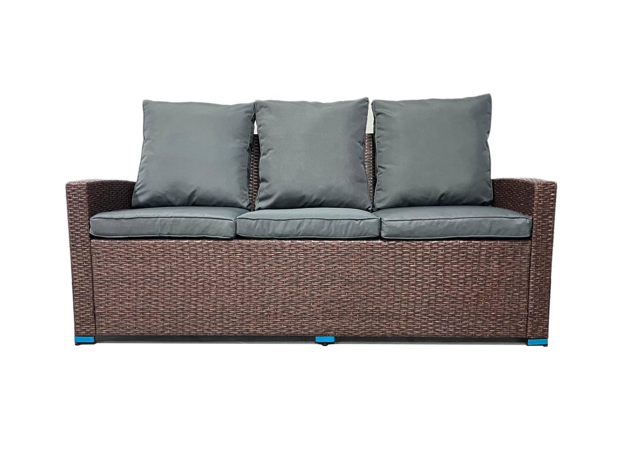 Диван садовый из ротанга Loft Lounge "Делюкс Гранд" Темно-коричневый (3.2 Brown)