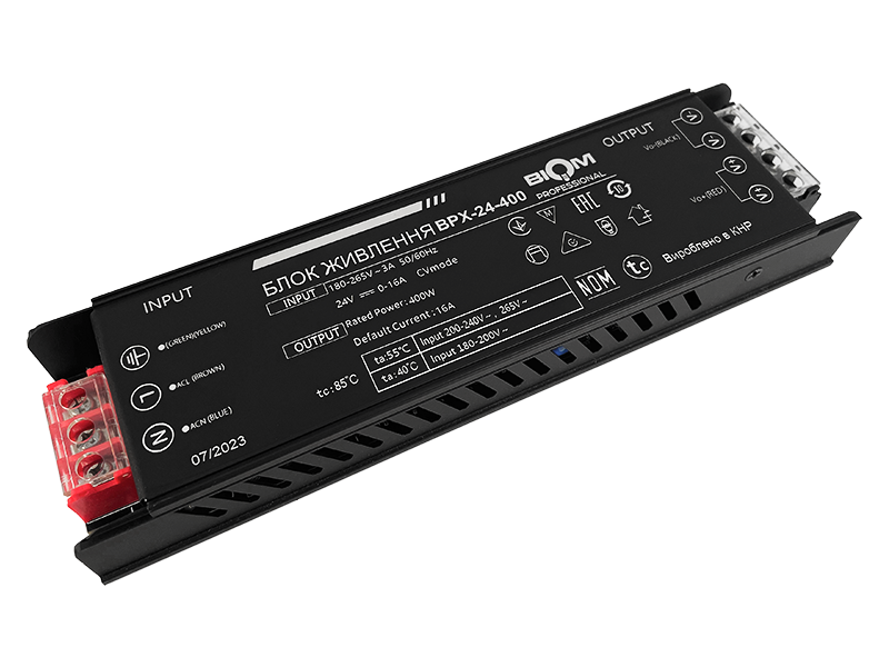 Блок питания Biom BPX-24-400 24 В 400 Вт 16,6 A IP20 (7147)