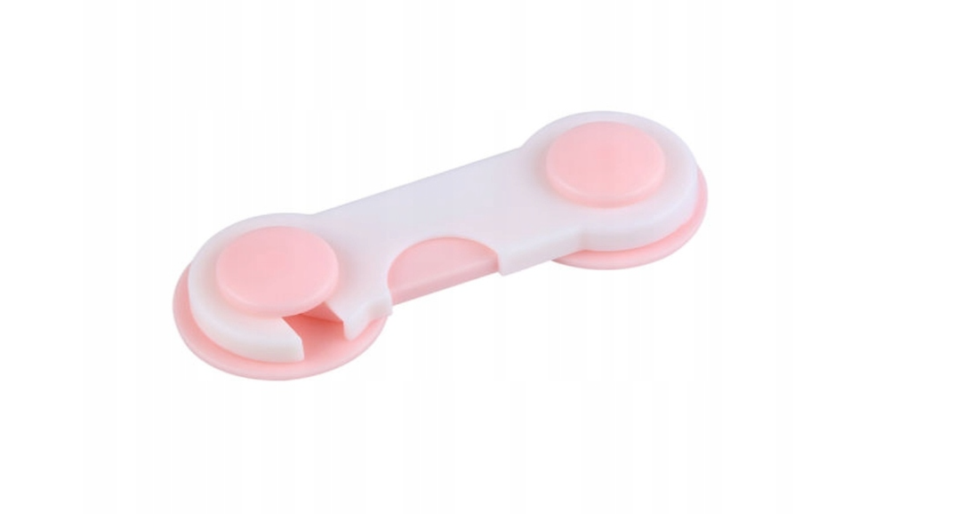 Замок на мебель защита от детей 9,5 см White/Pink (17697)