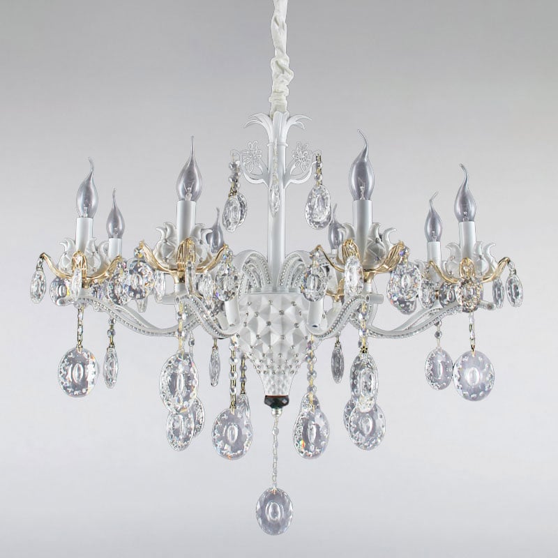 Люстра подвесная Light House ES-15544/8 хрустальная Белый