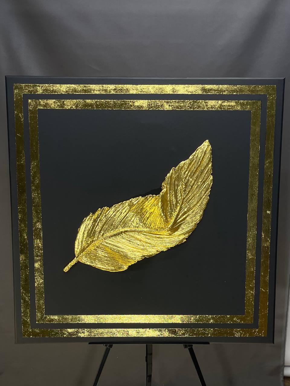 Картина ручной работы Zilini 8888 Золотое Перо 100x100 см (27386815) - фото 5 Картина ручной работы Zilini 8888 Золотое Перо 100x100 см (27386815) - фото 5
