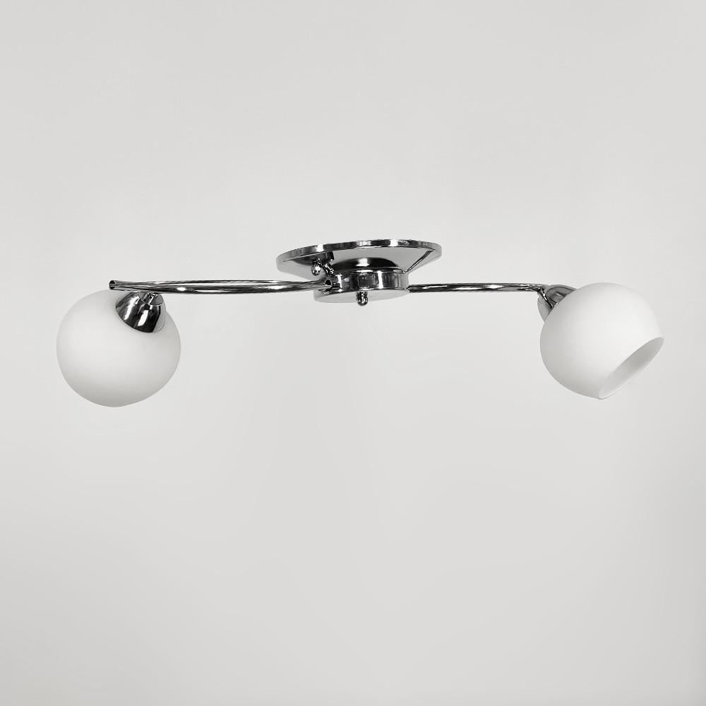 Люстра на 2 плафона Серебряный/Белый (91061/2 CH)