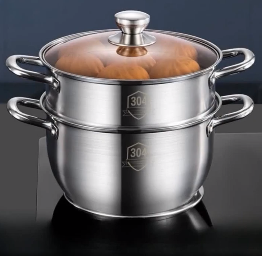 Кастрюля-пароварка из нержавеющей стали 25,5 см (SUS304)