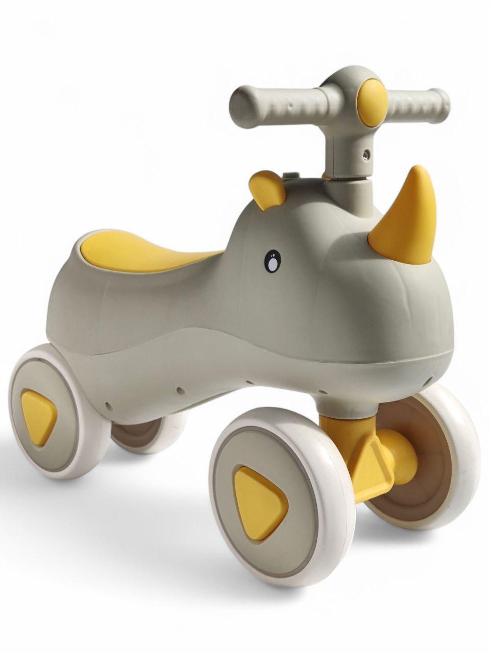 Беговел Rhinoceros 1088 на 4 колесах до 40 кг со световыми и звуковыми эффектами Желтый (1088r-s1)