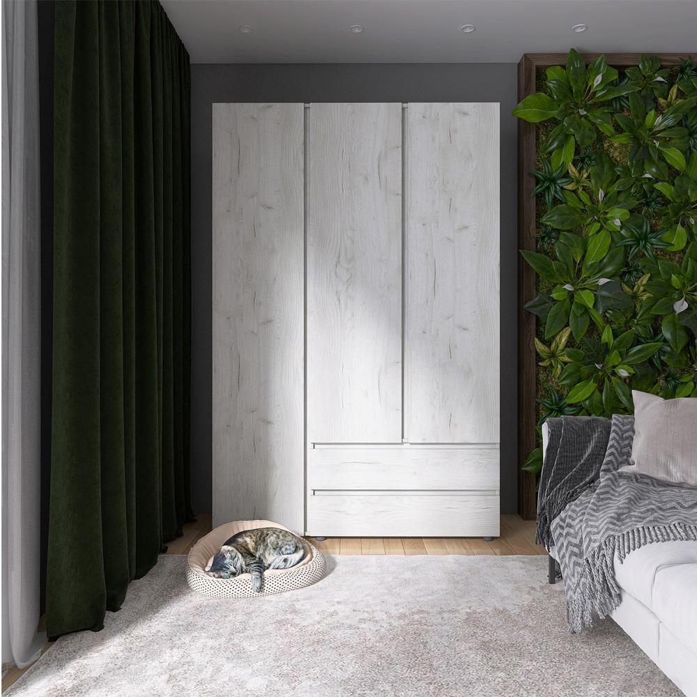 Шкаф трехдверный Эверест ШЛ-3 Лайт Дуб Крафт Белый (EVR-071085)