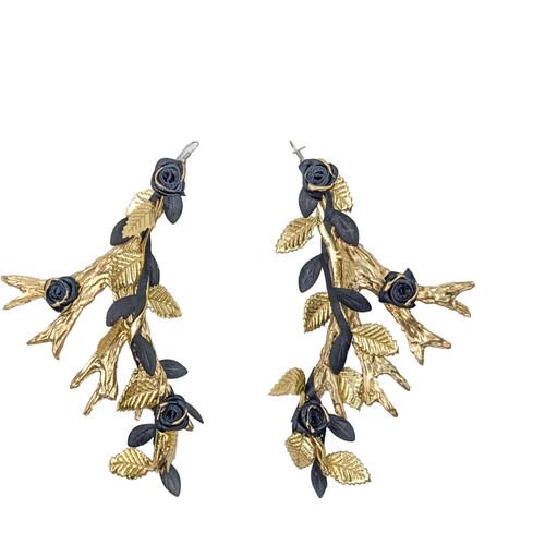 Серьги Эльфийка Rose Seta Decor 25-609GL-BLK