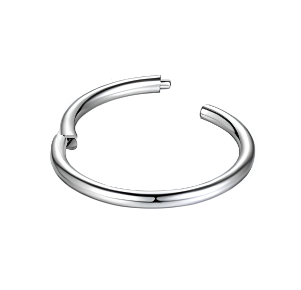 Серьга-кликер для тела сегментная 8 мм Серебристый (9036)