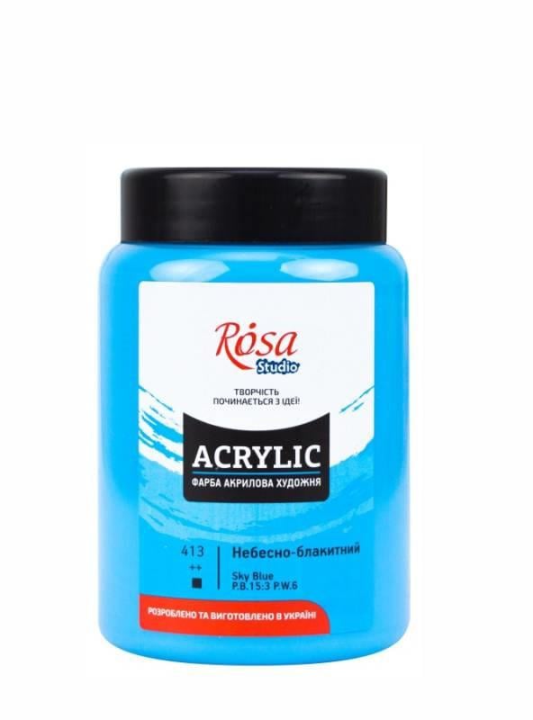 Краска акриловая ROSA Studio 400 мл Небесно-голубой (skl-413)