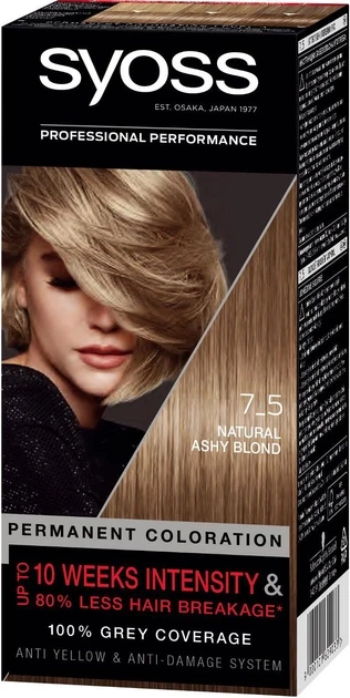 Краска для волос Syoss 115 мл 7-5 Пепельный русый