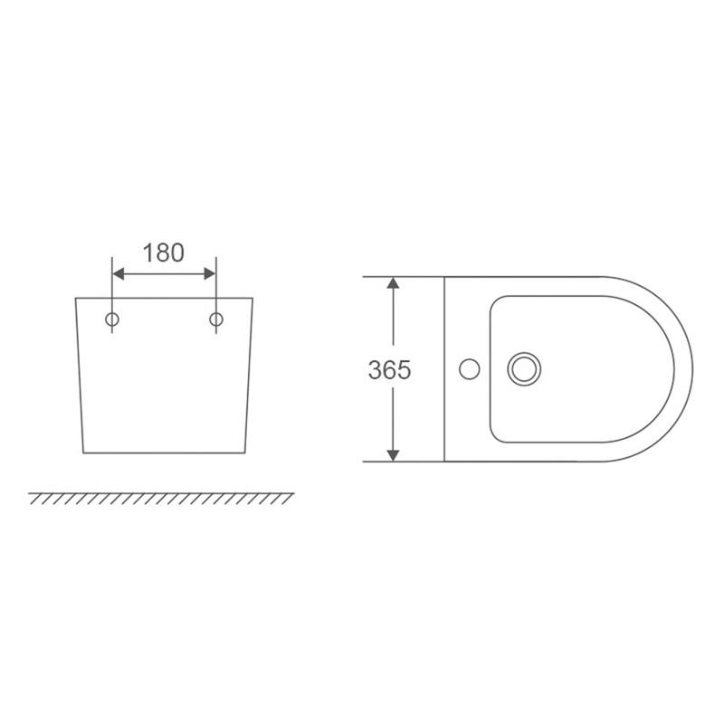 Биде подвесное MIXXUS Premium Bevel-0501 515x360x345 мм (MP6475) - фото 4