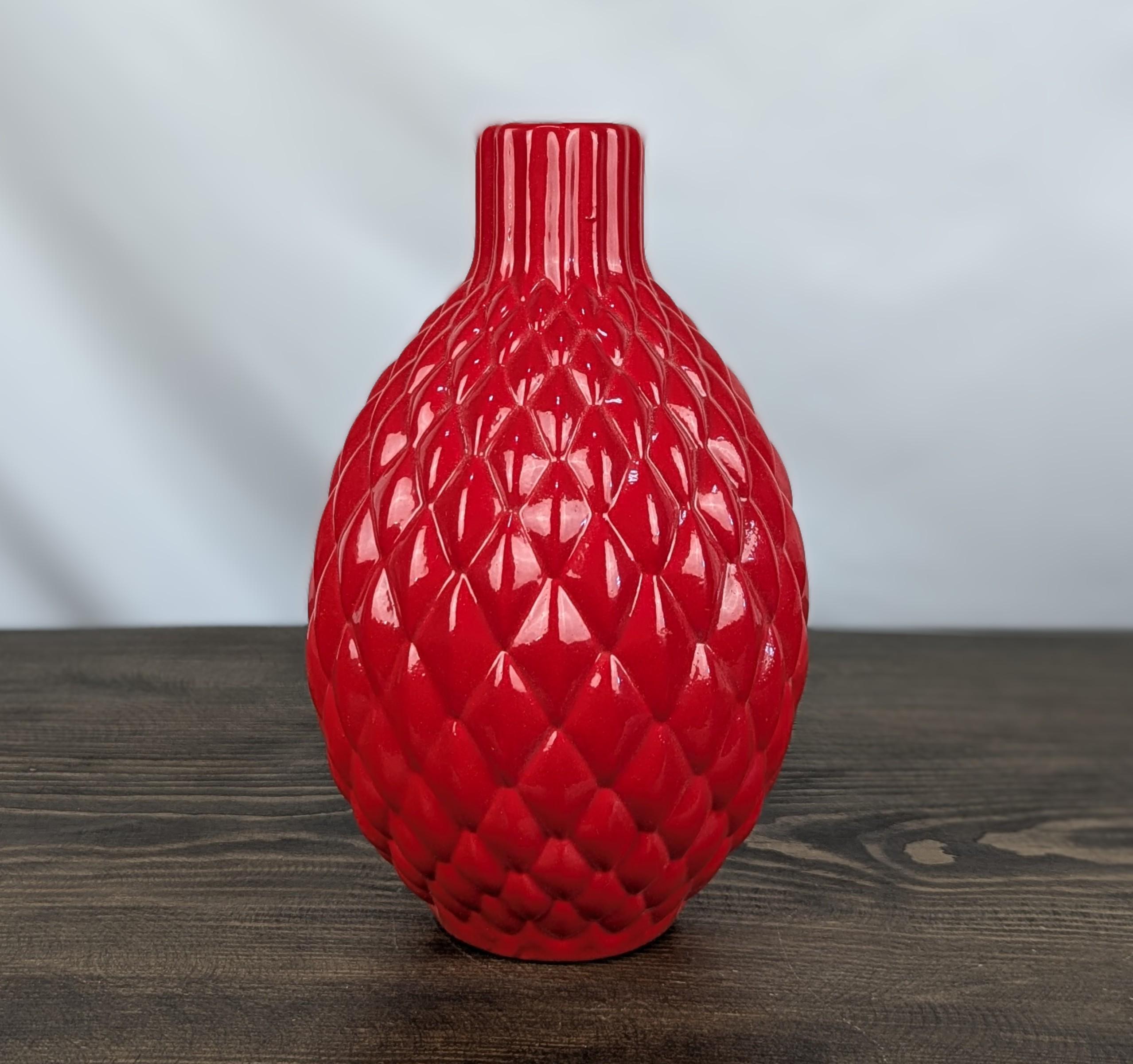 Ваза Nana Ceramics Квин глянец 26 см Красный