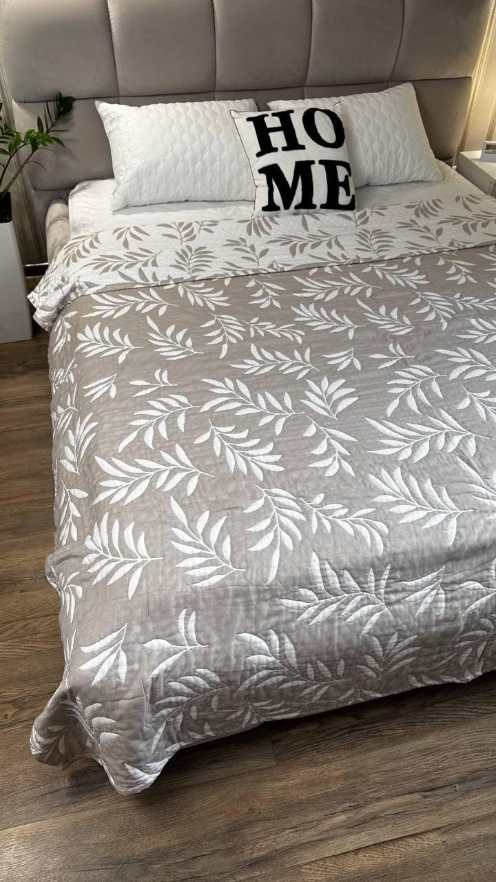 Покривало бавовняне 200х230 см Пудровий (Д-muslin25-007-02) - фото 3