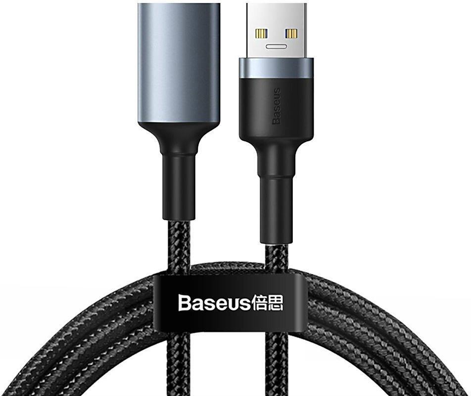 Подовжувач Baseus cafule USB 3,0 AM/AF 2 А штекер-роз'єм 1 м Dark grey (CADKLF-B0G)