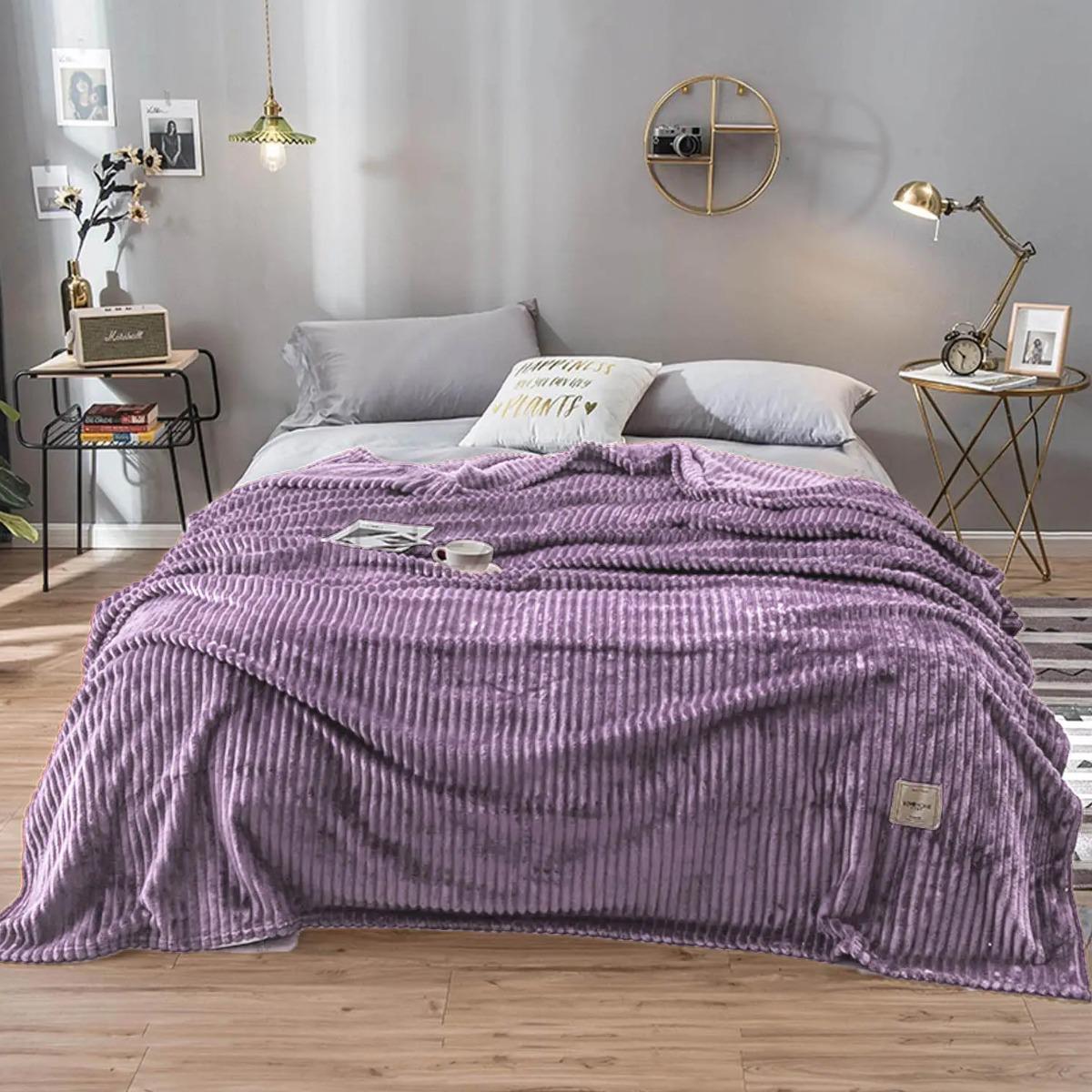 Плед Koloco Шарпей полуторный 150х200х2 см Сиреневый (37387)