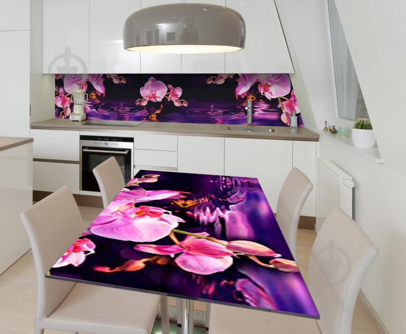 Наклейка виниловая на стол Zatarga  "Орхидеи над водой" 650х1200 мм