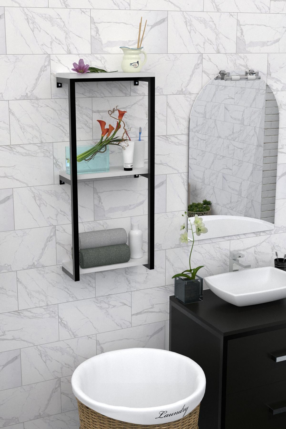 Полка настенная EcoLoft Elevia DSP-1174 в стиле лофт Белый (DSP-1174-7)