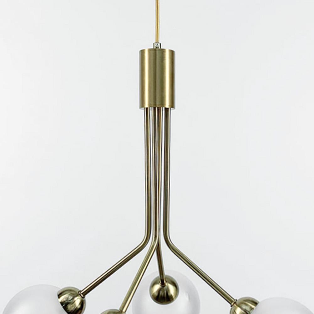 Люстра елегантна на 4 матових плафони Латунь (J 061/4) - фото 3 Люстра елегантна на 4 матових плафони Латунь (J 061/4) - фото 3