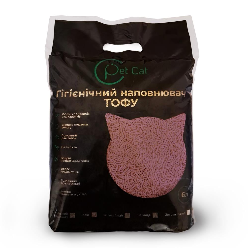 Наповнювач для туалету соєвий Pet Cat Лаванда 6 л