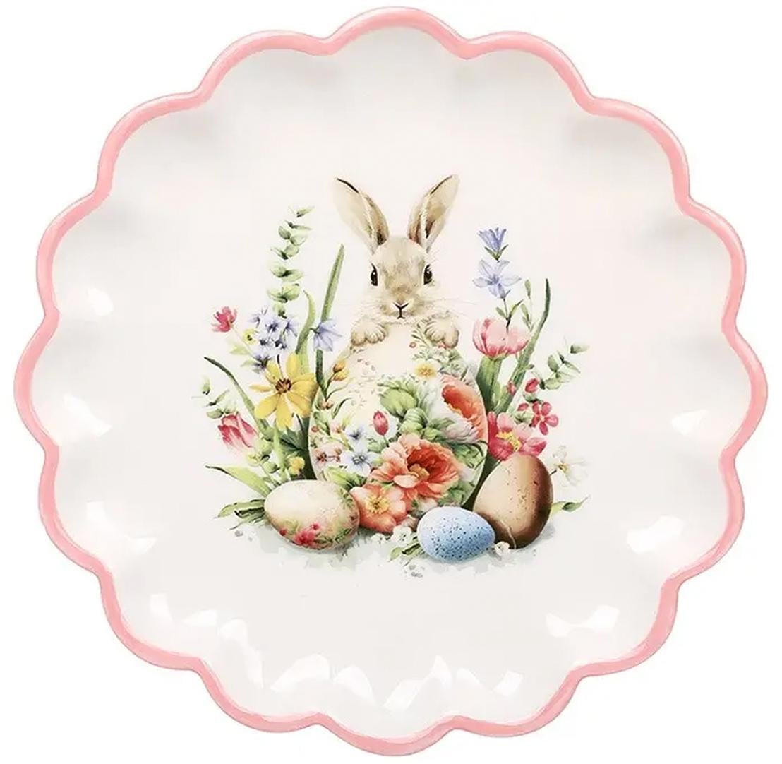 Тарелка керамическая BonaDi Зайчик в цветах 20 см (DM188-E)