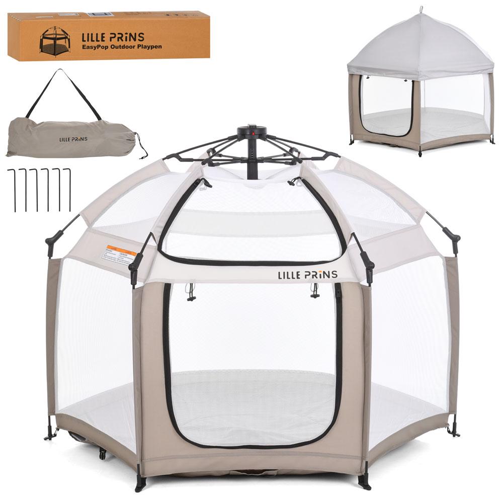 Палатка автоматическая MR 1515 с сетчатыми стенками/чехлом на крышу и молнией 140х124х110 см Бежевый - фото 8 Палатка автоматическая MR 1515 с сетчатыми стенками/чехлом на крышу и молнией 140х124х110 см Бежевый - фото 8