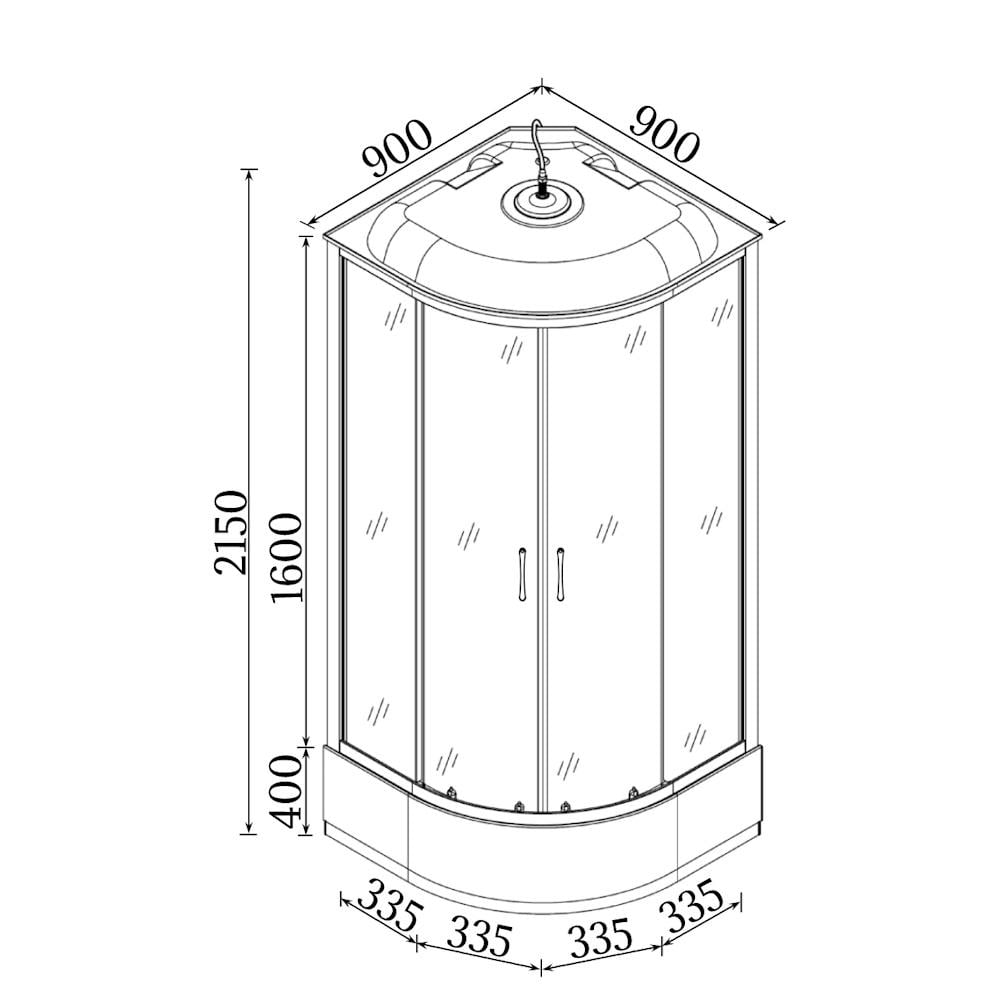 Душевой бокс Bravo BUG H90W (GSR-000015057) - фото 4