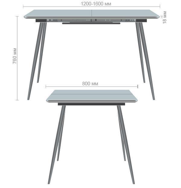 Обідній стіл AMF Orlando 760х1200+400х800 розкладний Чорний/Дуб шервуд - фото 10 Обідній стіл AMF Orlando 760х1200+400х800 розкладний Чорний/Дуб шервуд - фото 10