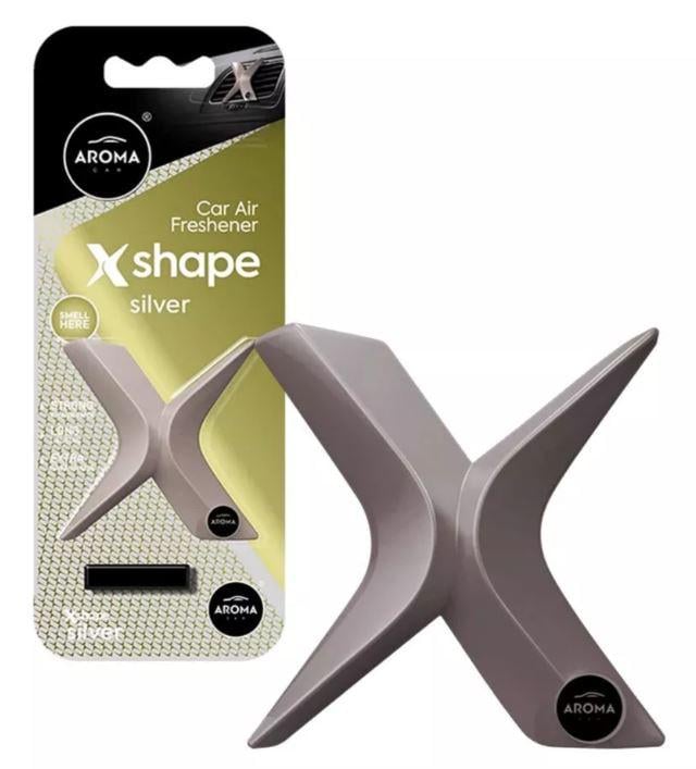 Освіжувач повітря полімерний для обдуву 10г Aroma X SHAPE Срібний 10897 (450384)