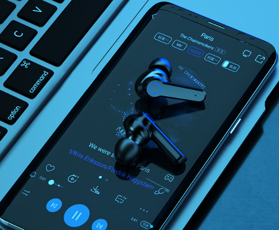 Навушники бездротові M19 TWS BT5.1 із сенсорним світлодіодним дисплеєм Black (1843) - фото 5 Навушники бездротові M19 TWS BT5.1 із сенсорним світлодіодним дисплеєм Black (1843) - фото 5