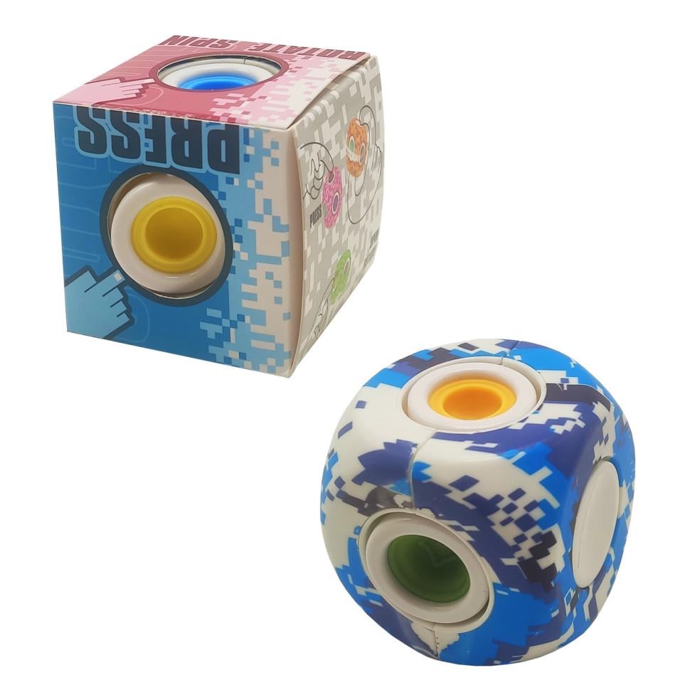 Игрушка-антистресс детская Bambi кубик-спиннер MAGIC GYRO CUBE Синий (GS-236-A-2)