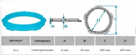 Кольцо для фиксации регулировки Karoapp для опор выше 225 мм (K-L) - фото 5