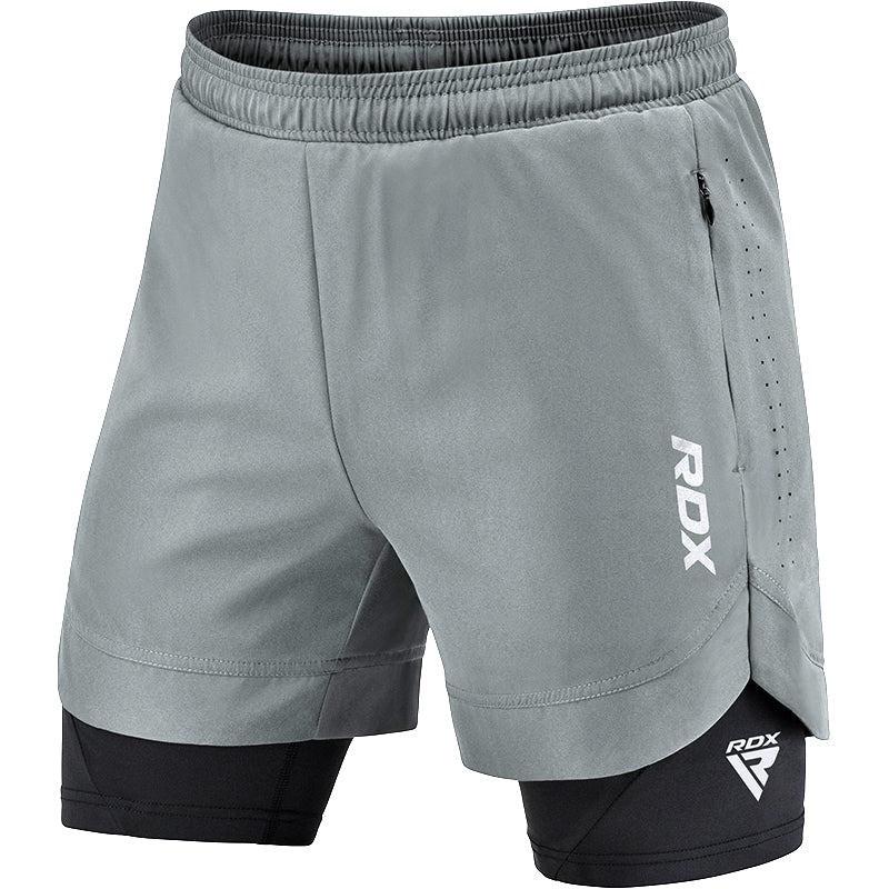 Шорты компрессионные для RDX MMA T16 2в1 M Grey/Black (MSC-T16GB-M)