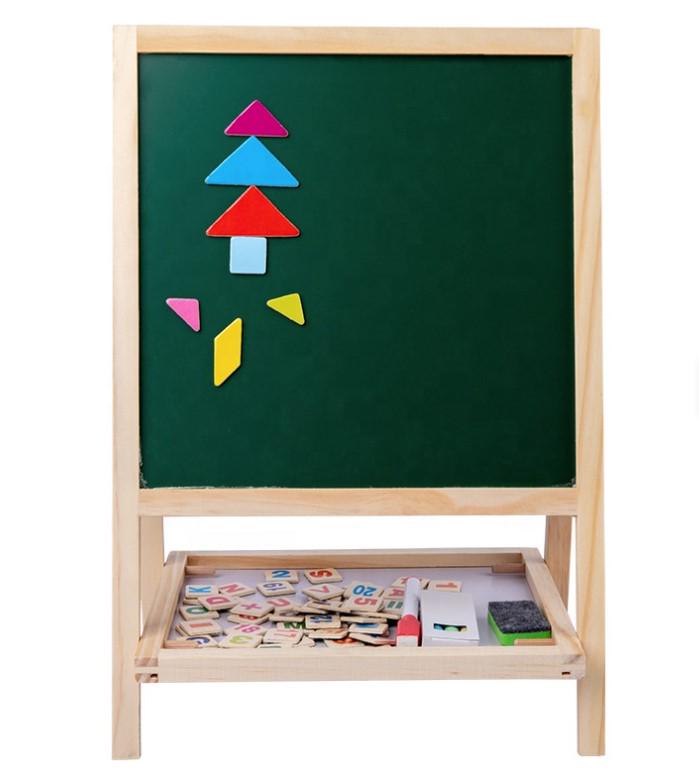 Доска двухсторонняя детская деревянная с аксессуарами (435855)