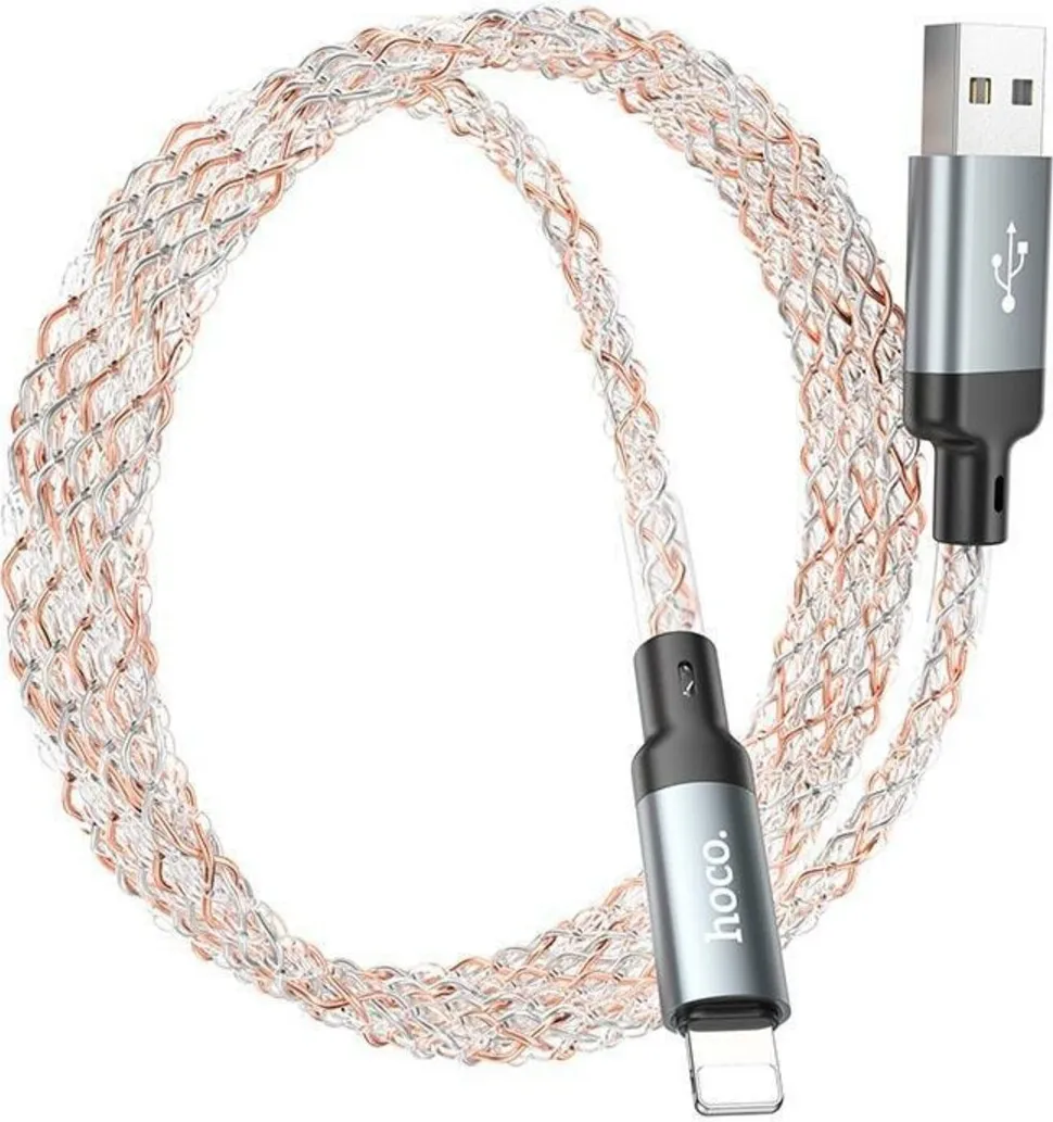 Кабель Hoco U112 Shine USB to Type-C 1 м Сірий (U112 usb-lighting)