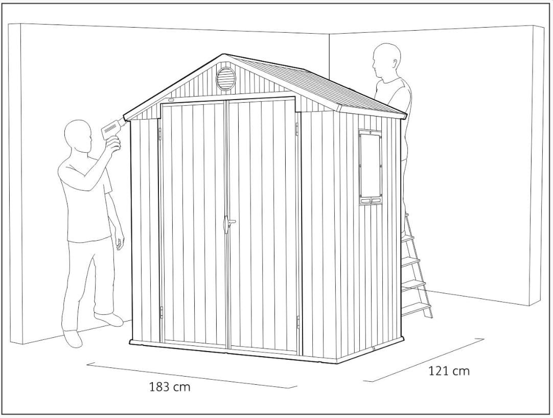 Садовий будиночок Keter Darwin 6x4 м Сірий (249363) - фото 2