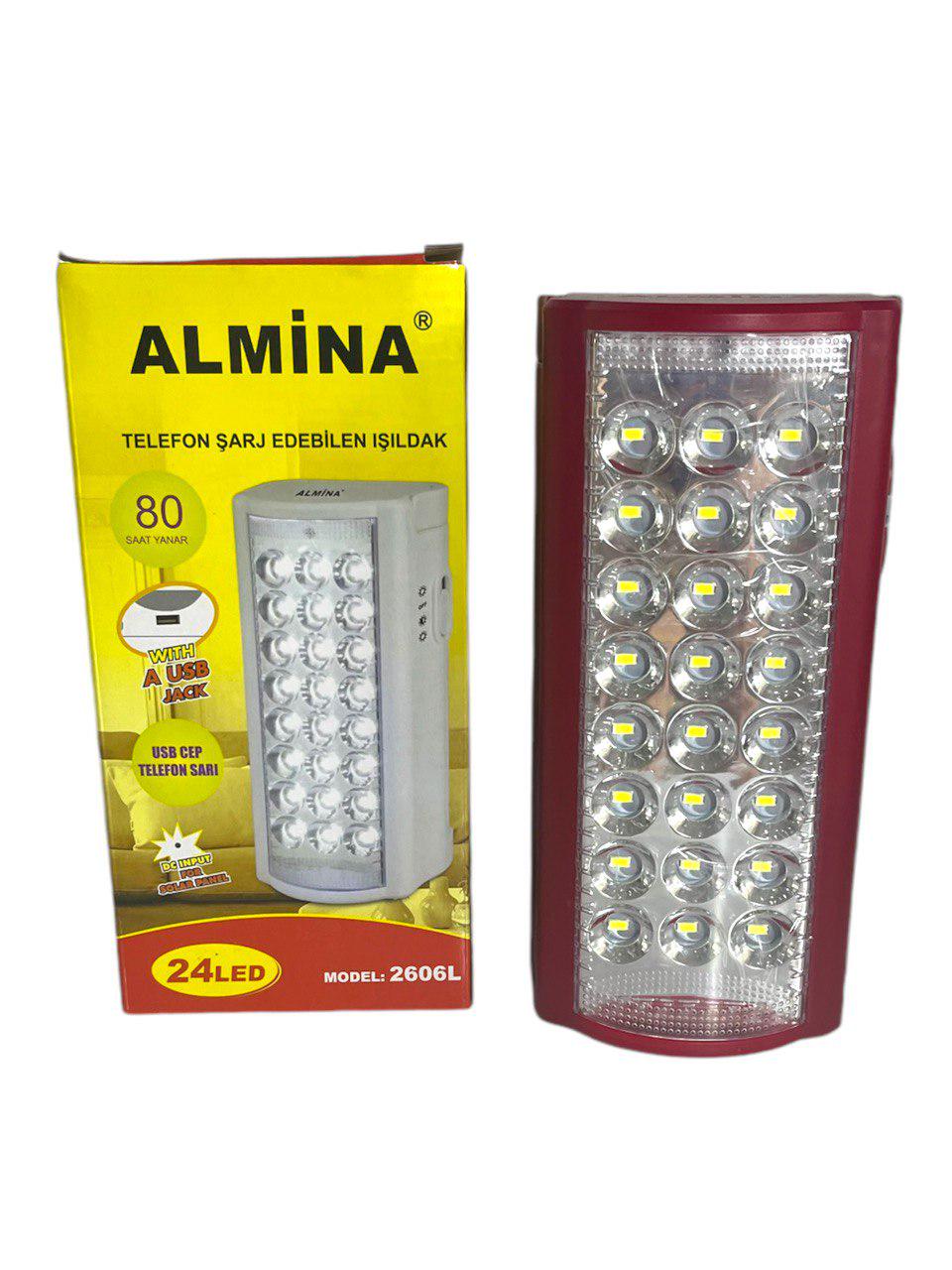 Ліхтар переносний ALMINA DL-2424 24 LED з повербанком (1698112561)