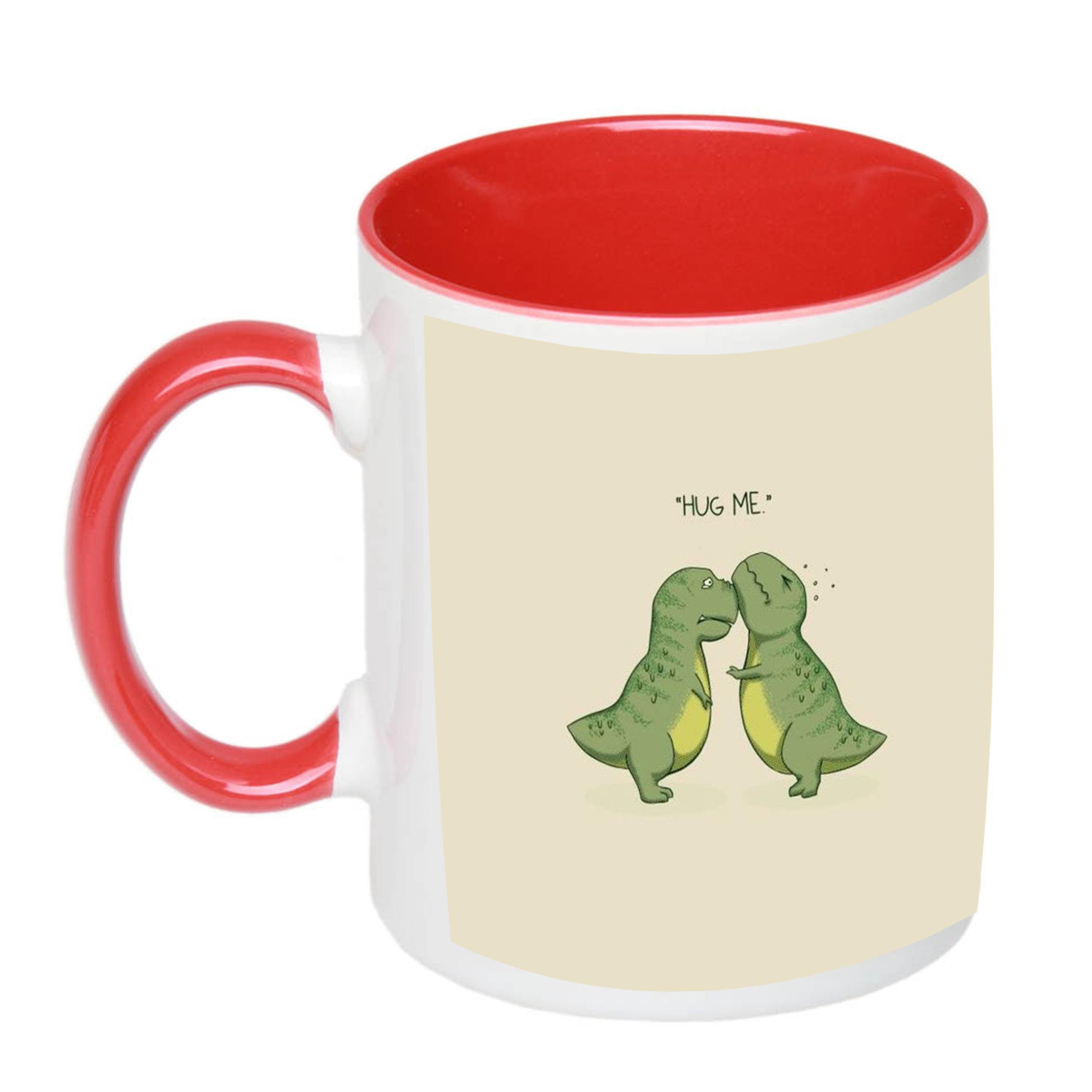 Чашка с принтом Hug me 330 мл Красный (17805) - фото 1 Чашка с принтом Hug me 330 мл Красный (17805) - фото 1