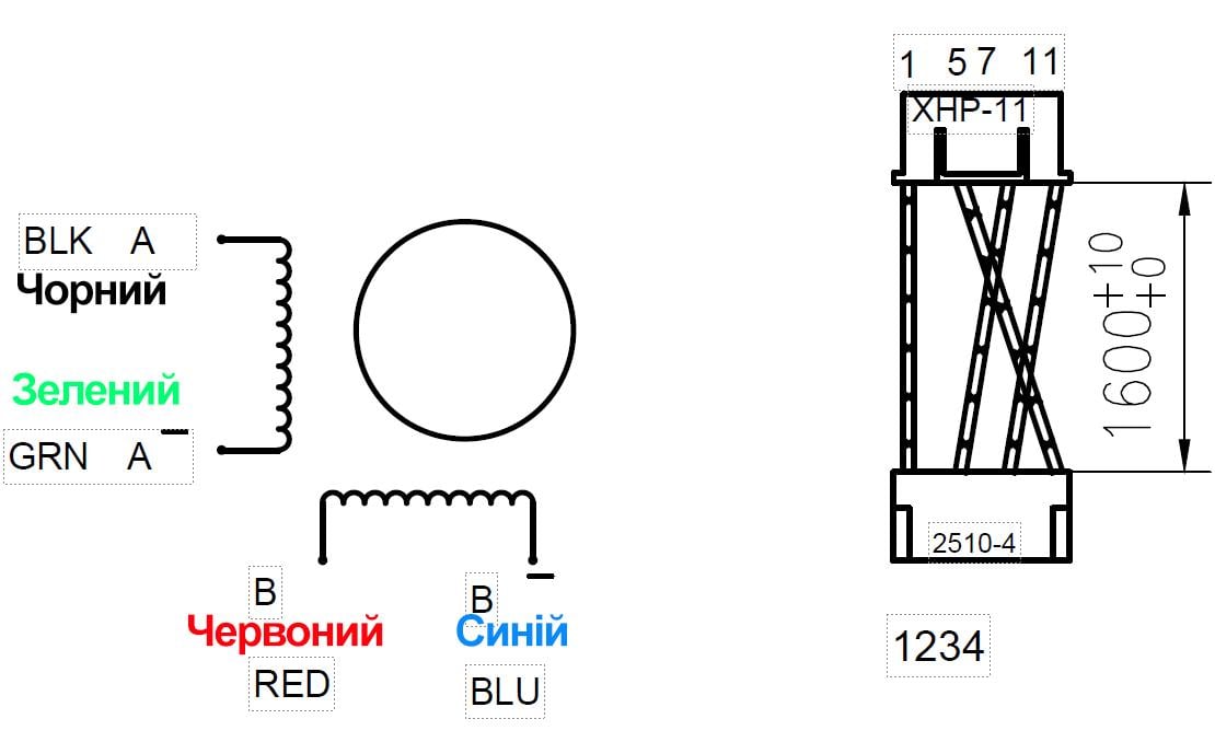 Двигун кроковий 0,88 Нм (NC-57STH51-2004CA-6.35) - фото 4