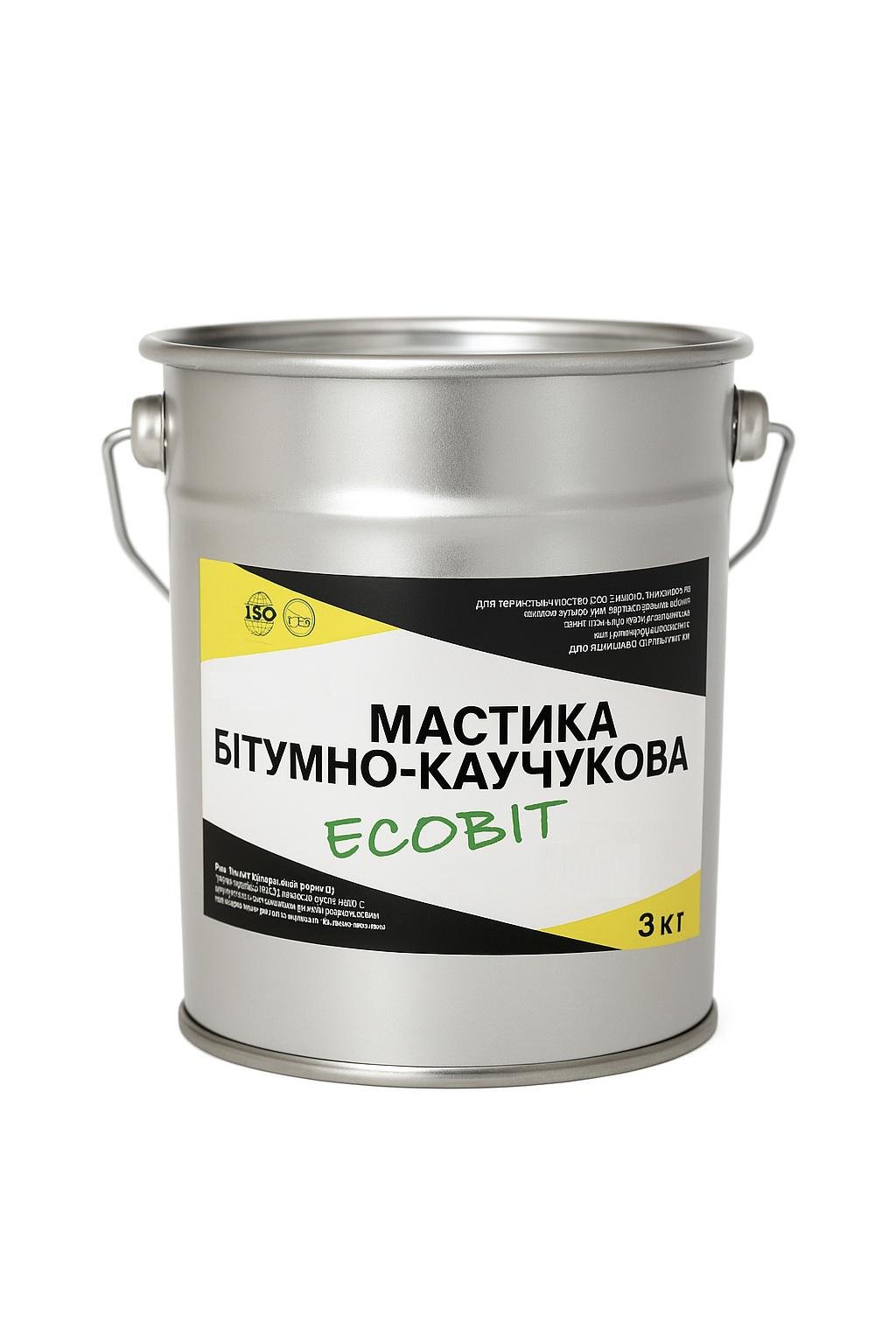 Мастика бітумно-каучукова ЕКОБІТ 3 кг