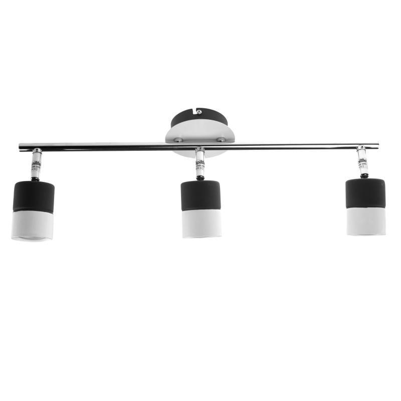 Світильник настінно-стельовий спот поворотний накладний Brille HTL-183/3 GU10 BK+WH